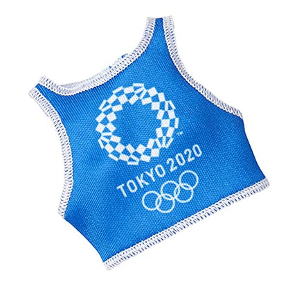 Barbie Clothes: Outfit Inspired by Olympic Games Tokyo 2020 Doll, Tank Top and Athleisure Pants with Sunglasses and Bangle, Gift for 3 to 8 Year Olds