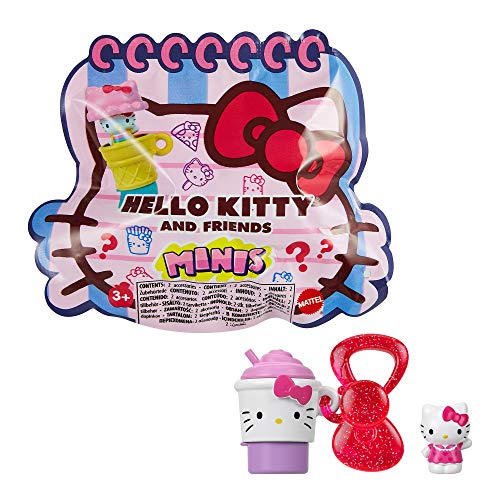 Hello Kitty Sanrio Surprise Minis Figures (1.5-in) - Self-Stamper, Pencil-Topper and Keychain, Stationery Accessories, Great Gift for Ages 3Y+