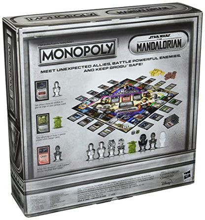 Monopoly: Star Wars The Mandalorian Edition Board Game, Inspired by The Mandalorian Season 2, Protect Grogu from Imperial Enemies, 2-4 players