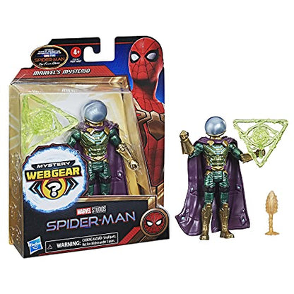 Spider-Man Marvel 6-Inch Mysterio Figure with Mystery Web Gear Armor & Accessory, Ages 4+