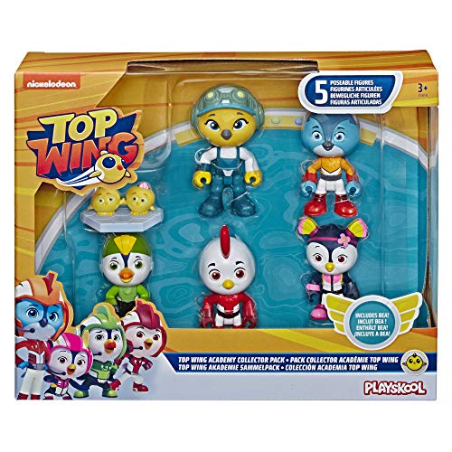 Hasbro Top Wing Academy Collector Pack Includes 5 Poseable 3" Figures & Top Wing Cheep & Chirp, Toy for Kids Ages 3 Years Old & Up