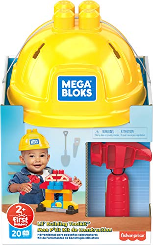 Mega Bloks Lil’ Building Toolkit Preschool Building Set with Hammer