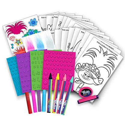 Tara Toys Trolls Hair Designer Rubbing Plates, Multi