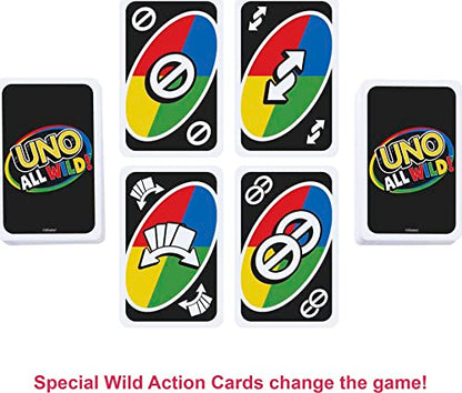 Mattel Games UNO All Wild Card Game for Family Night