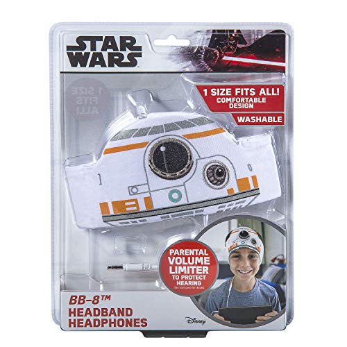 Star Wars Kids Headphones with Headband Parent Volume Limited with Ultra Thin Stereo Speakers & Super Soft Headband, Toddlers & Children’S Earphones for School, Home & Travel