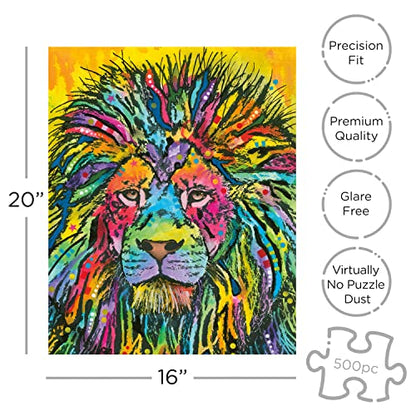 AQUARIUS Dean Russo Lion Jigsaw Puzzle (500 Piece Jigsaw Puzzle) - Glare Free - Precision Fit - Officially Licensed Dean Russo Merchandise & Collectibles - 14 x 19 Inches