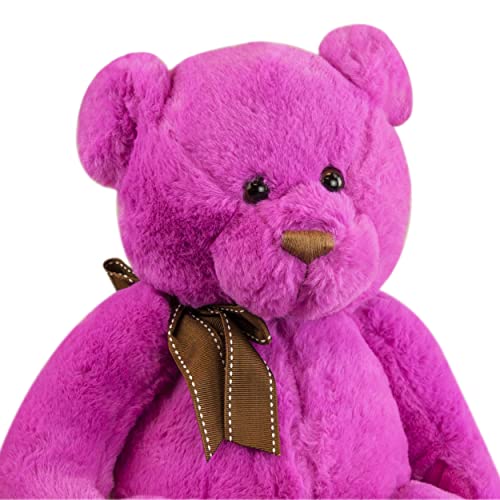 Gitzy Sitting Teddy Bears - Colorful Stuffed Animal for Kids - 16 Inch Plush Bears -
