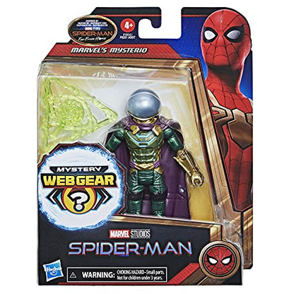 Spider-Man Marvel 6-Inch Mysterio Figure with Mystery Web Gear Armor & Accessory, Ages 4+