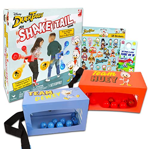 Duck Tales Shake Your Tail Game - Bundle with Duck Tales Indoor and Outdoor Game for Kids, Boys, Girls Plus Stickers, More | Duck Tales Toys