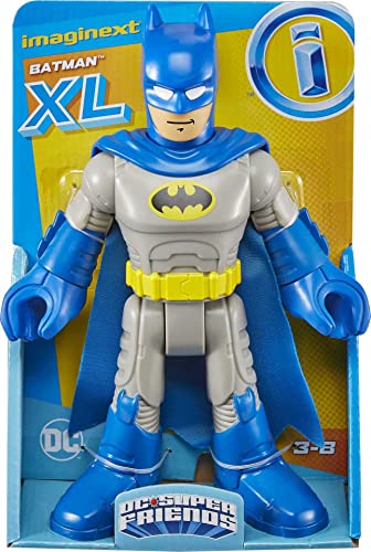 Fisher-Price Imaginext DC Super Friends Batman XL - Blue, extra-large figure with fabric cape for preschool kids ages 3-8 years