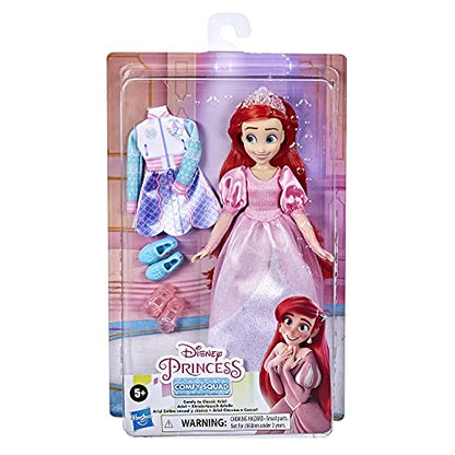 Disney Princess Comfy Squad Comfy to Classic Ariel Fashion Doll with Extra Outfit and Shoes, Toy for Girls 5 Years and Up