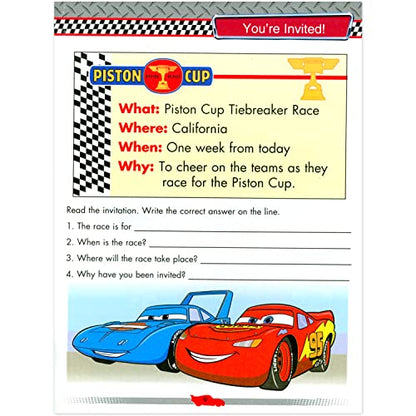 Disney Pixar The World of Cars Reading Learning Workbook