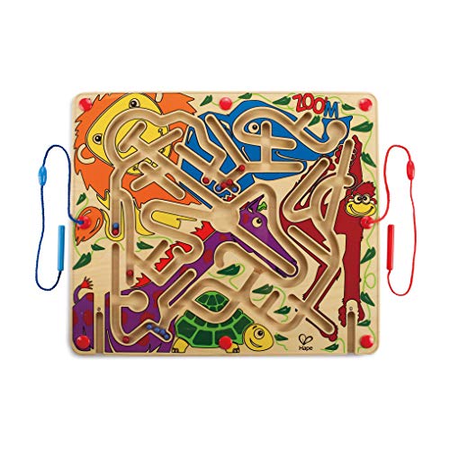 Award Winning Hape Zoo'm Kid's Magnetic Wooden Bead Maze Puzzle Multi, L: 15.6, W: 0.8, H: 13.3 inch