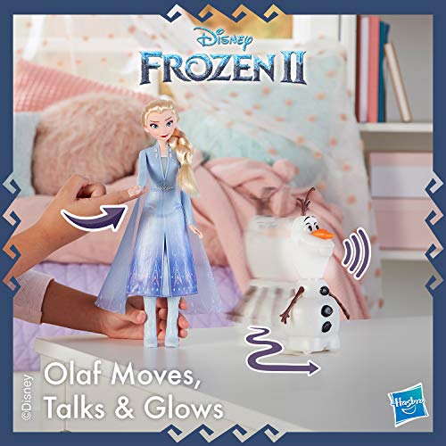 Disney Frozen Talk and Glow Olaf and Elsa Dolls, Remote Control Elsa Activates Talking, Dancing, Glowing Olaf, Inspired by Disney's Frozen 2 Movie - Toy For Kids Ages 3 and Up