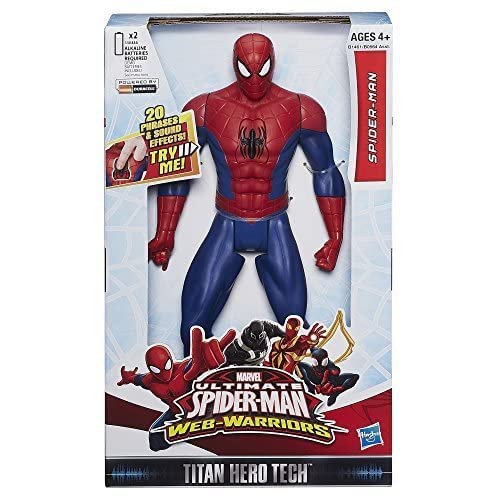 Marvel Ultimate Spider-Man Web Warriors Titan Hero Tech Electronic Spider-Man 12-Inch Figure