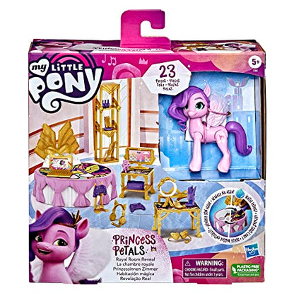 My Little Pony: A New Generation Royal Room Reveal Princess Pipp Petals - 3-Inch Pink Pony, Water-Reveal Accessories, Toy for Kids Ages 5 and Up