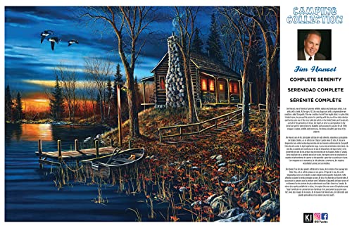 1000 Piece Puzzle for Adults Complete Serenity by Jim Hansel 27X20 KI Puzzles Camping Collection Jigsaw, (02135-SB)