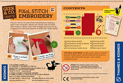 Geek & Co. Craft Pixel Stitch Embroidery Kit