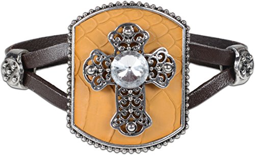 Kerusso Faith Gear Cross Rhinestone ContempoBracelet Bracelet -