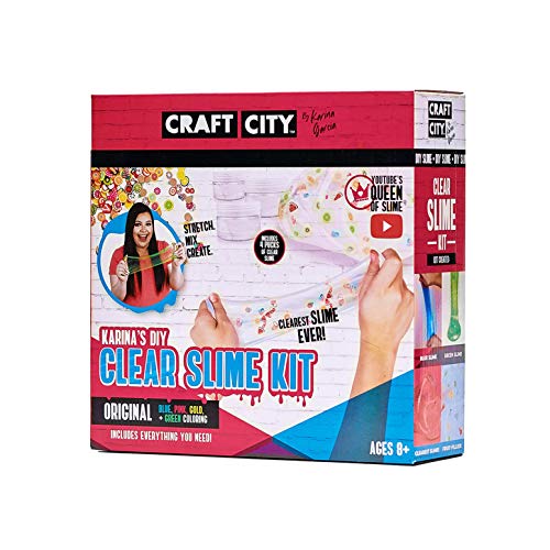 Craft City Karina Garcia DIY Clear Slime Kit | 4 Pack | Pre Made Slime | Ages 8+