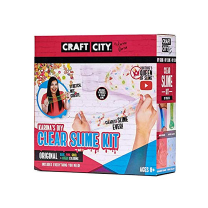 Craft City Karina Garcia DIY Clear Slime Kit | 4 Pack | Pre Made Slime | Ages 8+