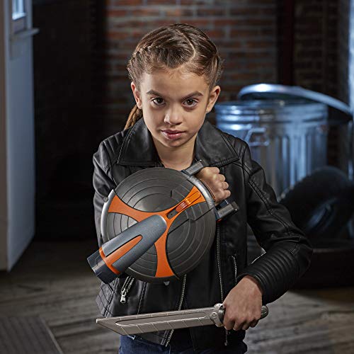 Marvel Black Widow Taskmaster Stealth Slash Sword and Shield Role Play Toy, Includes Sword and Retractable Shield, for Kids Ages 5 and Up, Gray