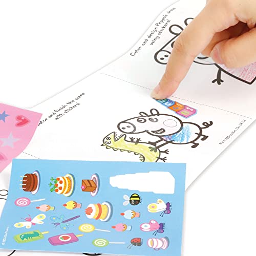 Peppa Pig: Color & Sticker Activity - Zipper Case Holds 10' Coloring Paper, 2 Sticker Sheets & 6 Crayons, Kids Ages 3+