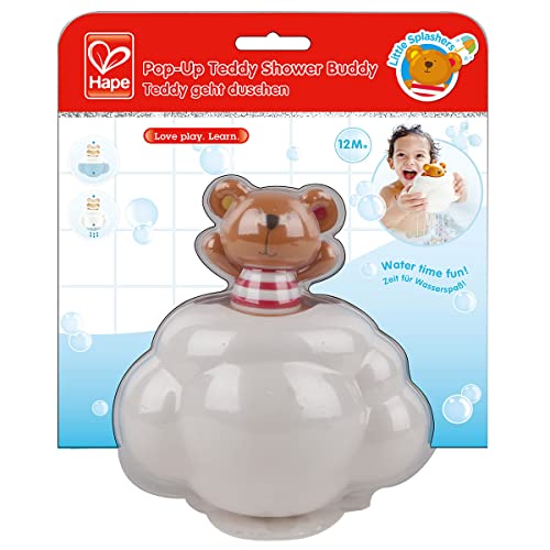 Hape Pop-Up Teddy Shower Buddy | Award Winning Little Fun Baby Bath Toy for Kids