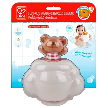 Hape Pop-Up Teddy Shower Buddy | Award Winning Little Fun Baby Bath Toy for Kids