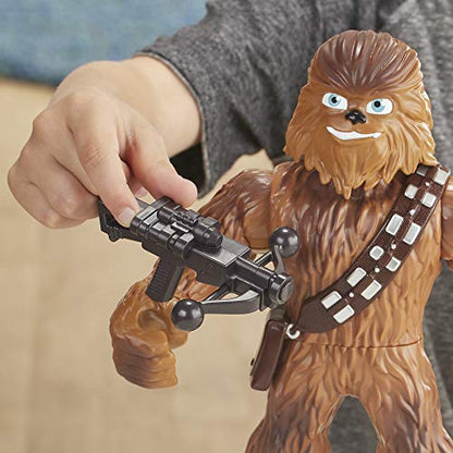 Star Wars Galactic Heroes Mega Mighties Chewbacca 10-Inch Action Figure with Bowcaster Accessory, Toys for Kids Ages 3 and Up