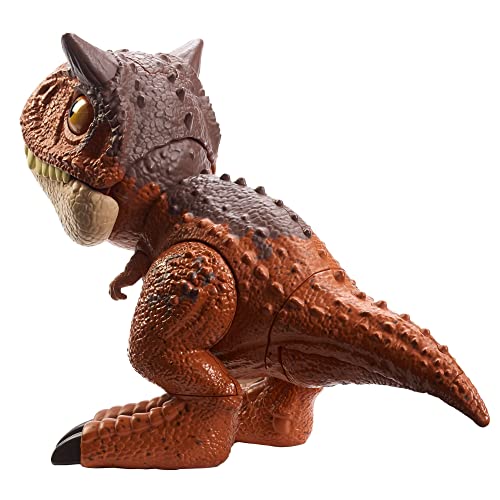 Jurassic World Toys Chompin’ Carnotaurus Toro Dinosaur Action Figure Camp Cretaceous with Button-Activated Chomping & Other Motions, Realistic Sculpting, Kid Gift Age 4 Years & Up, Multi