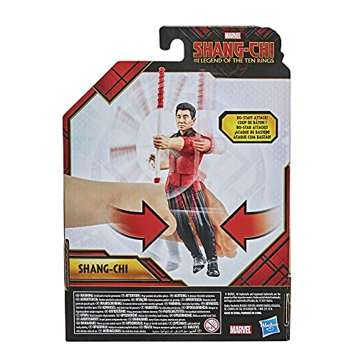 Marvel Hasbro Shang-Chi and The Legend of The Ten Rings Shang-Chi 6-inch Action Figure Toy with Bo Staff Attack Feature! for Kids Ages 4 and Up