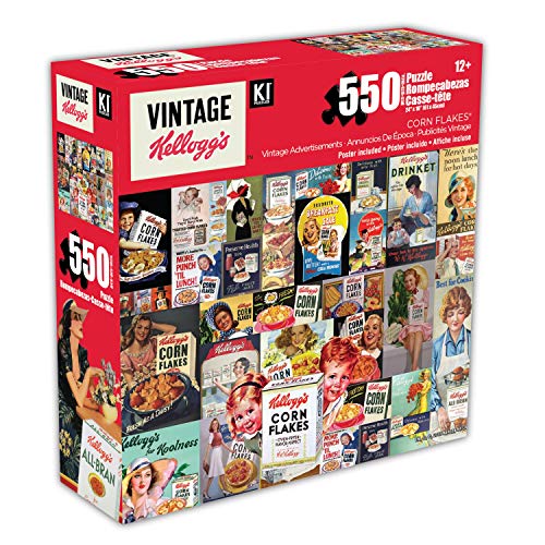 Kellogg's Corn Flakes Vintage Cereal Advertisements 550 Piece Puzzle for Adults