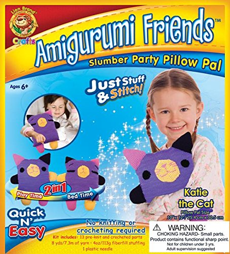 Lion Brand Amigurumi Pillow Friends Kit: Katie The Cat