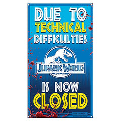 Factory Entertainment Jurassic World - Ride Closed Medium Metal Sign