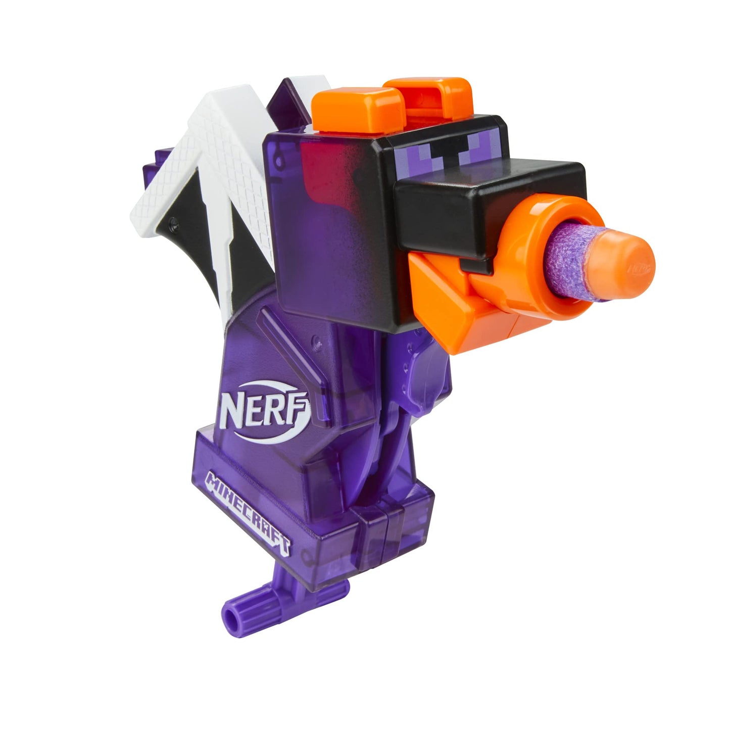 NERF MicroShots Minecraft Ender Dragon Mini Blaster, Minecraft Dragon Mob Design, Includes 2 Official Elite Darts, Priming Handle