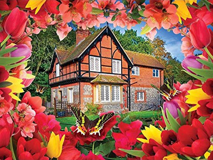 Autumn Cottage (Flower Garden Cottages 500), A 1000 Piece Jigsaw Puzzle by Lafayette Puzzle Factory