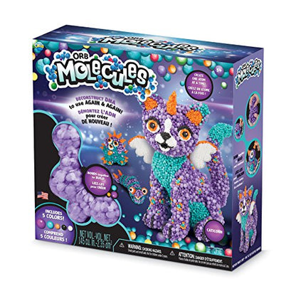 The Orb Factory Orbmolecules Caticorn Never Dries Compound, Purple/Aqua/Orange, 9.44" x 3.44" x 8.44" -Packaging May Vary