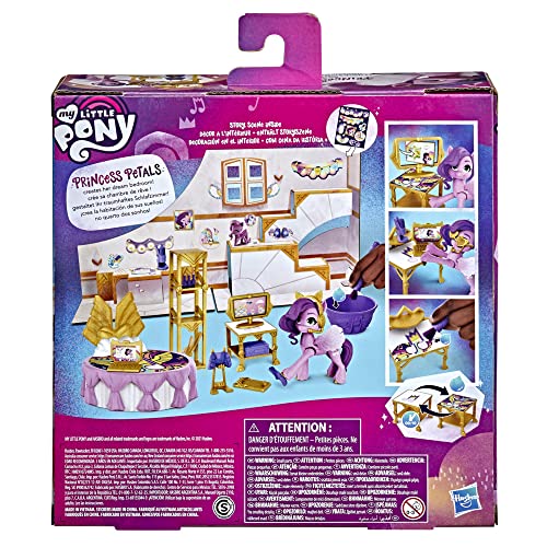 My Little Pony: A New Generation Royal Room Reveal Princess Pipp Petals - 3-Inch Pink Pony, Water-Reveal Accessories, Toy for Kids Ages 5 and Up