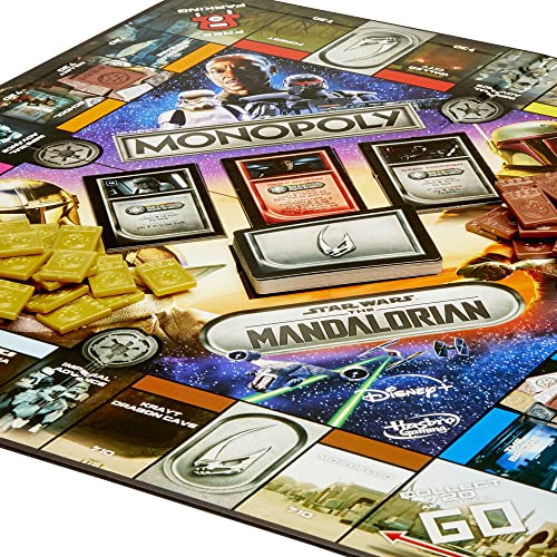 Monopoly: Star Wars The Mandalorian Edition Board Game, Inspired by The Mandalorian Season 2, Protect Grogu from Imperial Enemies, 2-4 players