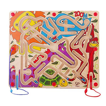 Award Winning Hape Zoo'm Kid's Magnetic Wooden Bead Maze Puzzle Multi, L: 15.6, W: 0.8, H: 13.3 inch