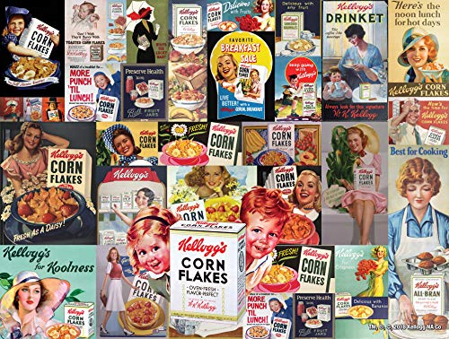 Kellogg's Corn Flakes Vintage Cereal Advertisements 550 Piece Puzzle for Adults