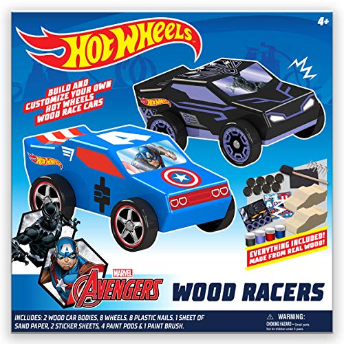 Hot Wheels Tara Toys Wood Racer 2-Pack – Hulk & Iron Man