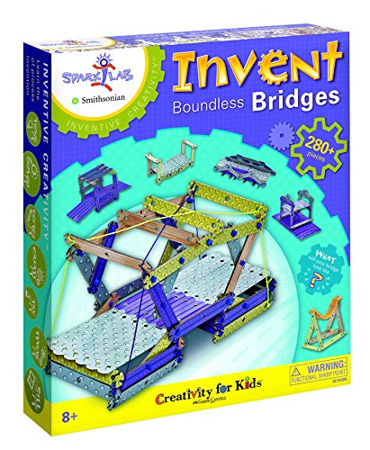 Creativity For Kids Spark!Lab Smithsonian "Invent Boundless Bridges" Building Set