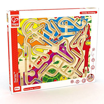 Award Winning Hape Zoo'm Kid's Magnetic Wooden Bead Maze Puzzle Multi, L: 15.6, W: 0.8, H: 13.3 inch