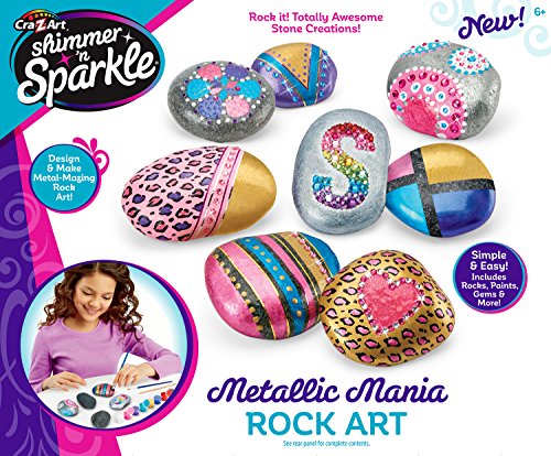 Shimmer ’n Sparkle Metallic Mania Rock Art DIY Kit for ages 6 and Up