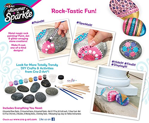 Shimmer ’n Sparkle Metallic Mania Rock Art DIY Kit for ages 6 and Up