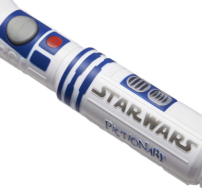 Mattel Games Pictionary Air Star Wars Family Game for Kids & Adults with R2-D2 Light Pen and Themed Picture Clue Cards