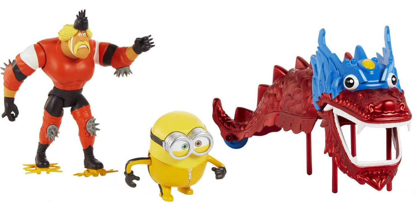 Mattel Minions Dragon Disguise Dragon Story Pack with Two Action Figures with Storytelling Accessories. Makes a Great Gift for Kids Ages 4 and Older