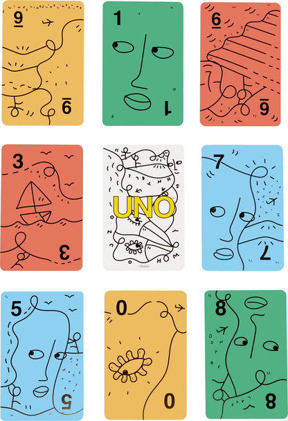 UNO Artiste Shantell Martin Card Game for Kids, Adults & Family Night, Collectible Deck Featuring Graphics & Art by Shantell Martin